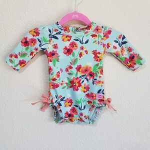 RUFFLE BUTTS RASH GUARD 1PC SWIMSUIT